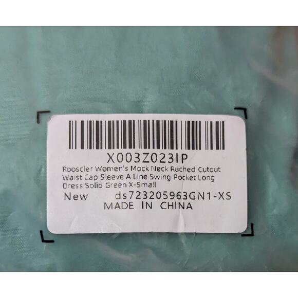 Green Cutout Midi Dress Womens XS Mock Neck Sexy Sleeveless Pleated Party Dress - Picture 14 of 15